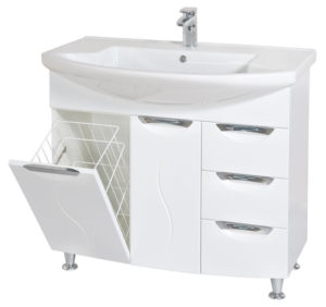 Сборка умывальника с тумбой